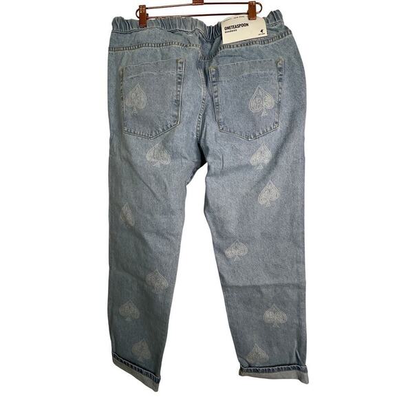 One Teaspoon Ace Boyfriend Shabbies in Best Blue Recycled Cotton NWT Size Large - Picture 9 of 11